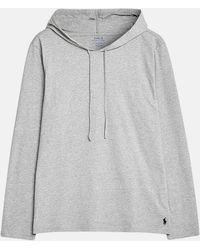 Ralph Lauren - Cotton Jersey Sleep Hoodie Andover Heather - Lyst