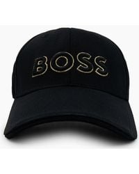 BOSS - Knitted-Piqué Six-Panel Cap With Embroidered Logo 003 - Lyst