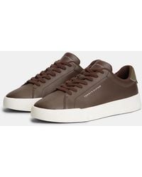 Tommy Hilfiger - Court Leather Detail Trainer - Lyst