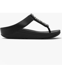 Fitflop - Fino Pearls-And-Crystal Toe-Post Sandals - Lyst