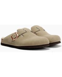 Original Penguin - Penguin Poppy Fur Suede Sand Mules - Lyst