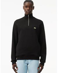 Lacoste - Zip-Up High Neck Interlock Sweatshirt - Lyst