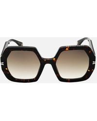 Marc Jacobs - Gradient Lens Havana Thick Framed Sunglasses - Lyst