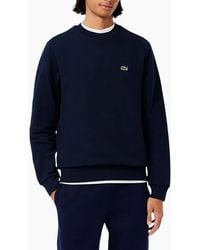 Lacoste - Fleece Crew Neck Sweatshirt Knitted Jumper Long Sleeve Sweat Tops - Lyst