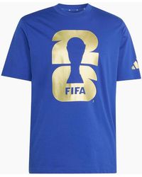 adidas - Wordmark Printed Logo Crew Neck Short Sleeve Competition T-Shirt - Lyst