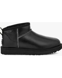 UGG - Classic Ultra Mini Leather Regen Boots - Lyst