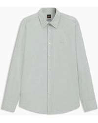 BOSS - Collared Neck Shirt Collar Long Sleeve Regular Fit Shirt - Lyst