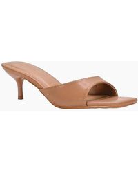XY London - Ladies Jane Square Toe Kitten Heel Mule Sandals - Lyst