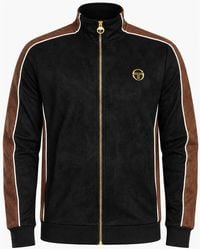 Sergio Tacchini - Contrasto Suede Track Top Jacket/Potting Soil/Gardenia - Lyst