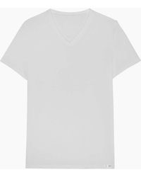 Hom - Tencel Soft V-Neck T-Shirt - Lyst