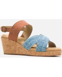 Hush Puppies - Willow X Band Suede Denim Sandals - Lyst