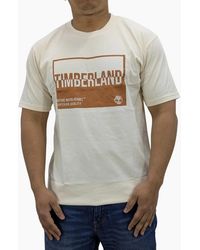 Timberland - T Shirts Print Logo Crew Neck Pullover Short Sleeve Cotton New - Lyst