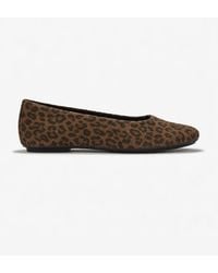 Fitflop - Delicato Suede Leopard Ballerina Shoes Tan - Lyst