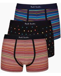 Paul Smith - 3 Pk Boxer Shorts Spot/Stripe/Multi - Lyst