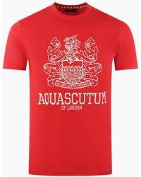 Aquascutum - Large Bold London Aldis Brand Logo T-Shirt - Lyst