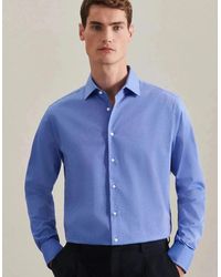 Seidensticker - Shaped Fit No Iron Kent Collar Business Shirt Mid - Lyst