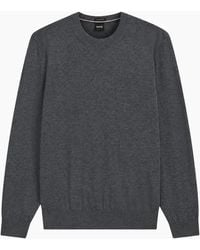 BOSS - H-Leno Crewneck Knitwear Jumper - Lyst
