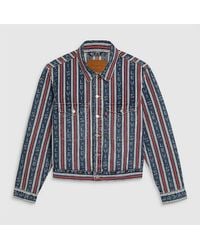 Levi's - Levi's Vertical Stripe Patterned Denim Jacket - Lyst