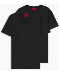 BOSS - Short Sleeve V Neck T-Shirt - Lyst