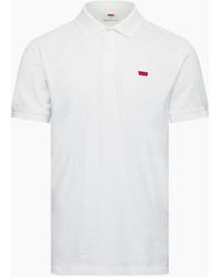 Levi's - Levi's Slim Housemark Polo Bright Whi - Lyst