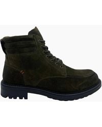 Osprey - London The Pentney Waxed Suede Khaki Boots - Lyst