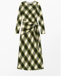 Ro&zo - Check Scarf Waist Dress - Lyst