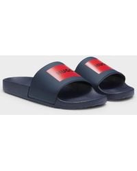 BOSS - Hugo Timein Slides With Logo Strap - Lyst