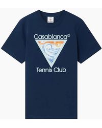 CASABLANCA - Wave Ex Beach Tennis Club Icon T-Shirt - Lyst