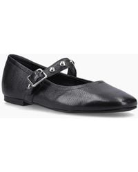 Hush Puppies - Charlene Stud Ballerina Leather Flats - Lyst