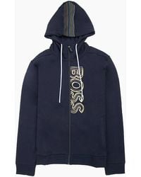 BOSS - Saggy 1 Multi Logo Zip Up Hoody 402 - Lyst