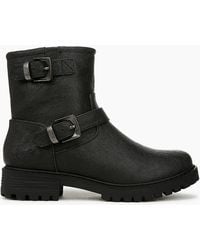 Blowfish - Raven Biker Low Heel Side-Zip Boots - Lyst
