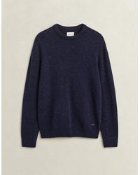 GANT - Wool Blend Neps Crew Neck Sweater - Lyst