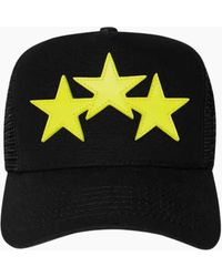 Amiri - Three Star Trucker Hat Lime - Lyst