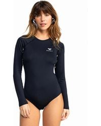 Roxy - Essentials Upf 50 Zip Up Swimsuit - Lyst