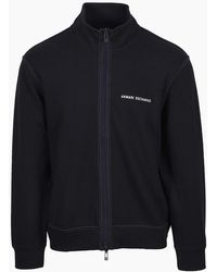 ARMANI EXCHANGE - Full Zip Sweatshirt Deep - Lyst