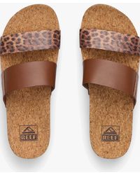 Reef - Cushion Vista Platform Sandals/Leopard - Lyst
