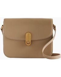 Ted Baker - Kkayli Polished Leather Taupe Satchel Bag - Lyst