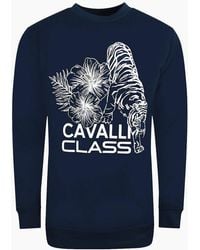 Roberto Cavalli - Cavalli Class Large Floral Tiger Design Sweatshirt - Lyst