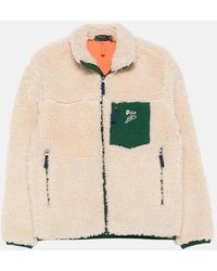 Ralph Lauren - Wool Borg Logo Sherpa Zip Through Fleece Ranch Cream - Lyst