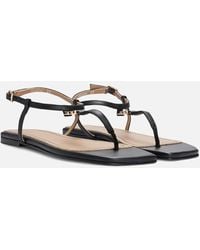 BOSS - Rose Thong Leather Sandals - Lyst
