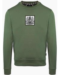 Aquascutum - Crew Neck Ribbed Collar Long Sleeve Sweatshirt - Lyst