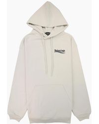 Balenciaga - Logo Print Hoodied Sweatshirt 9084 - Lyst