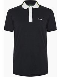 BOSS - Collared Neck Short Sleeve Polo Shirt - Lyst