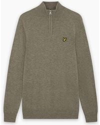 Lyle & Scott - Lyle & Scott Big & Tall Quarter Zip Knitwear Jumper - Lyst