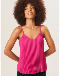 Gini London - Strappy Pleated Cami Top - Lyst