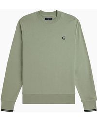 Fred Perry - Crew Neck Sweatshirt - Lyst