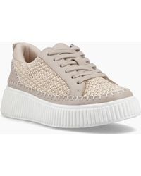 Hush Puppies - Haisley Woven Textile Taupe Standard Trainers - Lyst