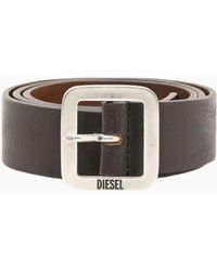 DIESEL - B-Rocco Genuine Leather Belts For Trousers Jeans Metal Buckle - Lyst
