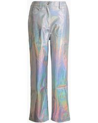 Amy Lynn - Lupe Metallic Patterned Straight Pants - Lyst