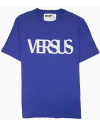 Versus - Versace Versus Logo Printed T Shirt Royal - Lyst